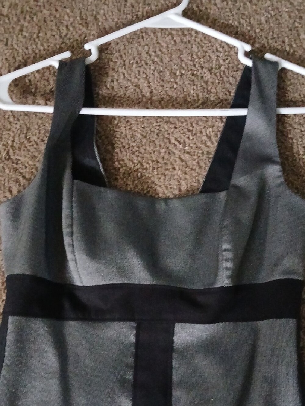 bebe Gray and Black Paneled Mini Dress - Picture 2 of 7